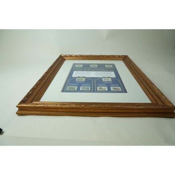 Soviet Union Waterfowl Stamps 1989-1991 | Gold-Framed Display Page | Collectible - Picture 9 of 16
